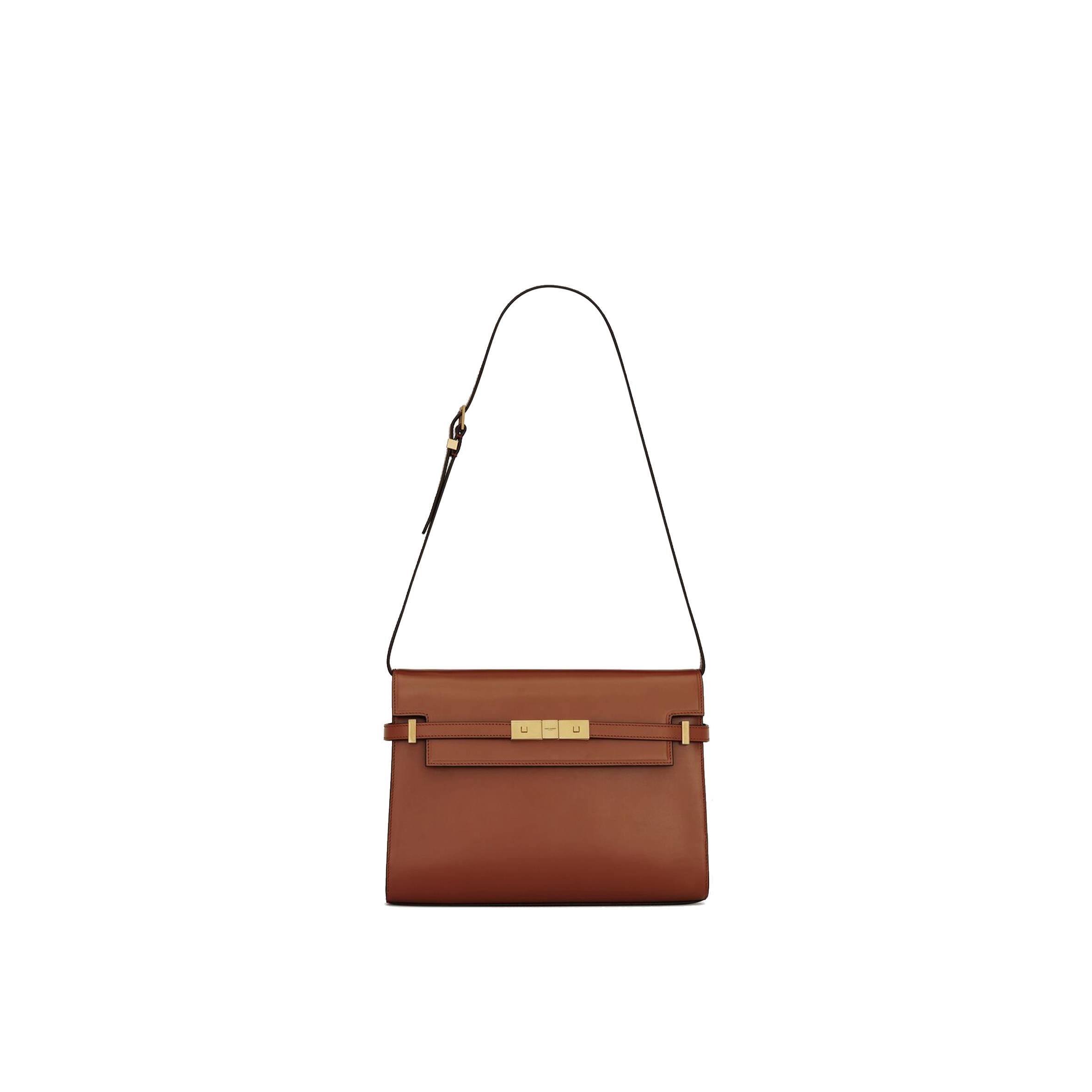 y*l manhattan shoulder bag in box Sa**t Lau*nt leather 5792710sxpw6362 (29*20*7.5cm)