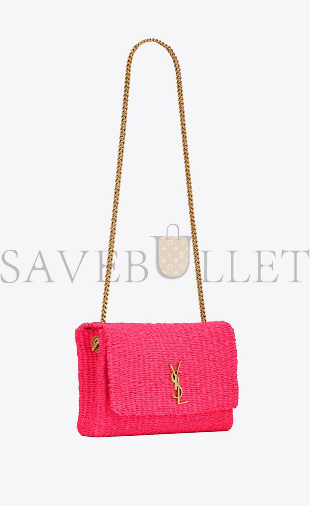 y*l kate medium S*pple chain bag in raffia 580065fabk35688 (28.5*20*6cm)