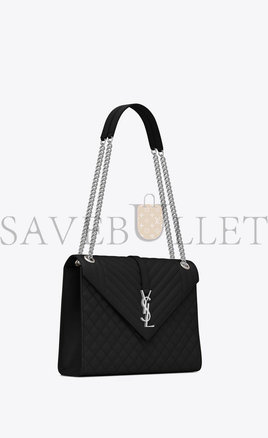 Y*L envelope large bag in mix matelass&eacute; grain de poudre embossed leather 600166bow921000 (31*22*7.5cm)