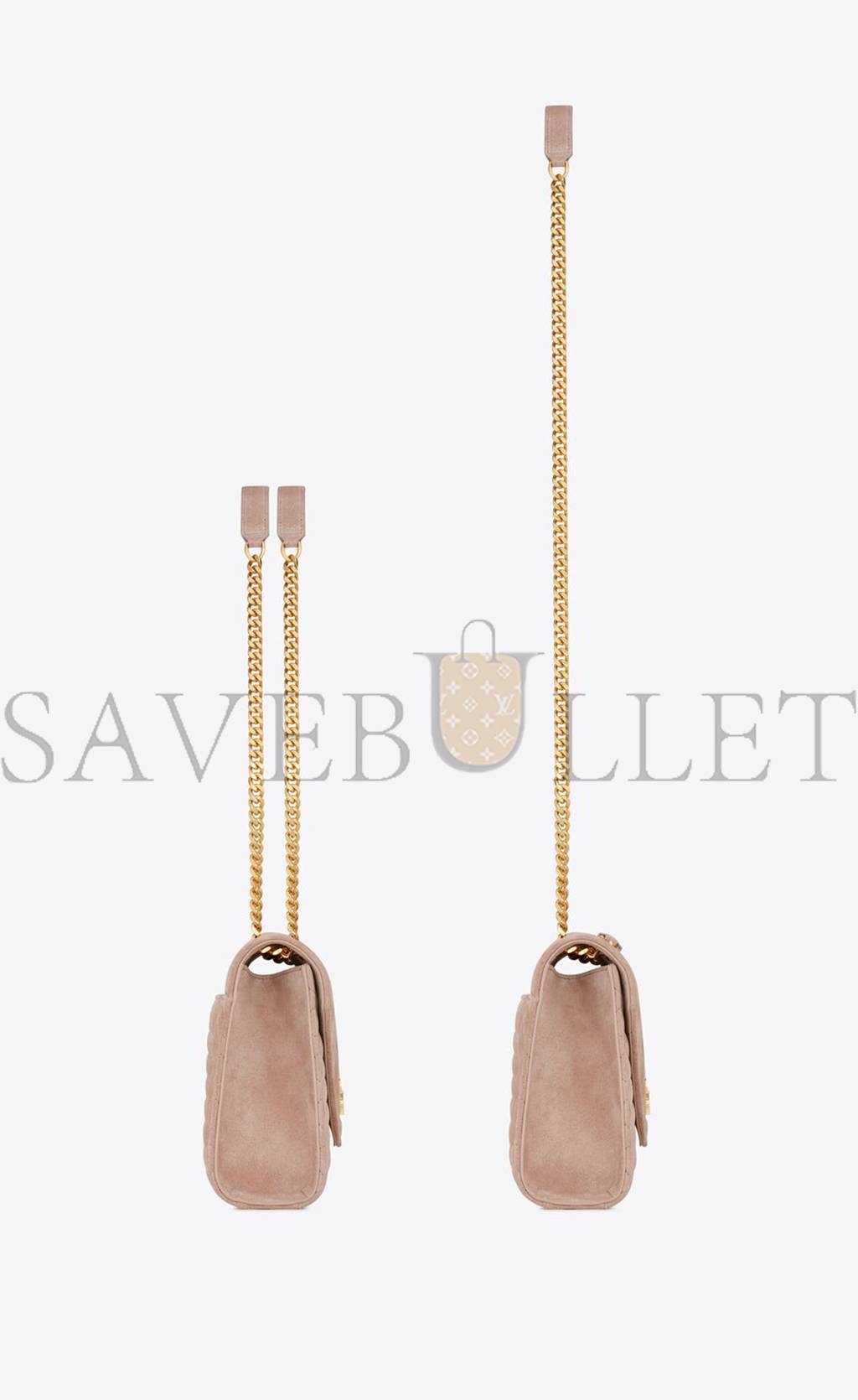 Y*L envelope medium chain bag in mix matelass&eacute; suede 6001851s7f12738 (24*17.5*6cm)