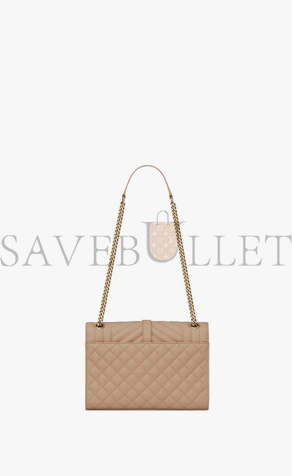 Y*L envelope medium chain bag in mix matelass&eacute; grain de poudre embossed leather 600185bow912721 (24*17.5*6cm)
