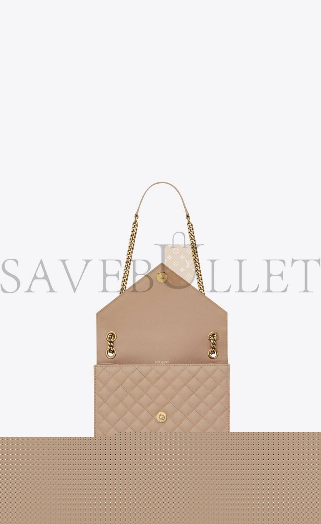 Y*L envelope medium chain bag in mix matelass&eacute; grain de poudre embossed leather 600185bow912721 (24*17.5*6cm)