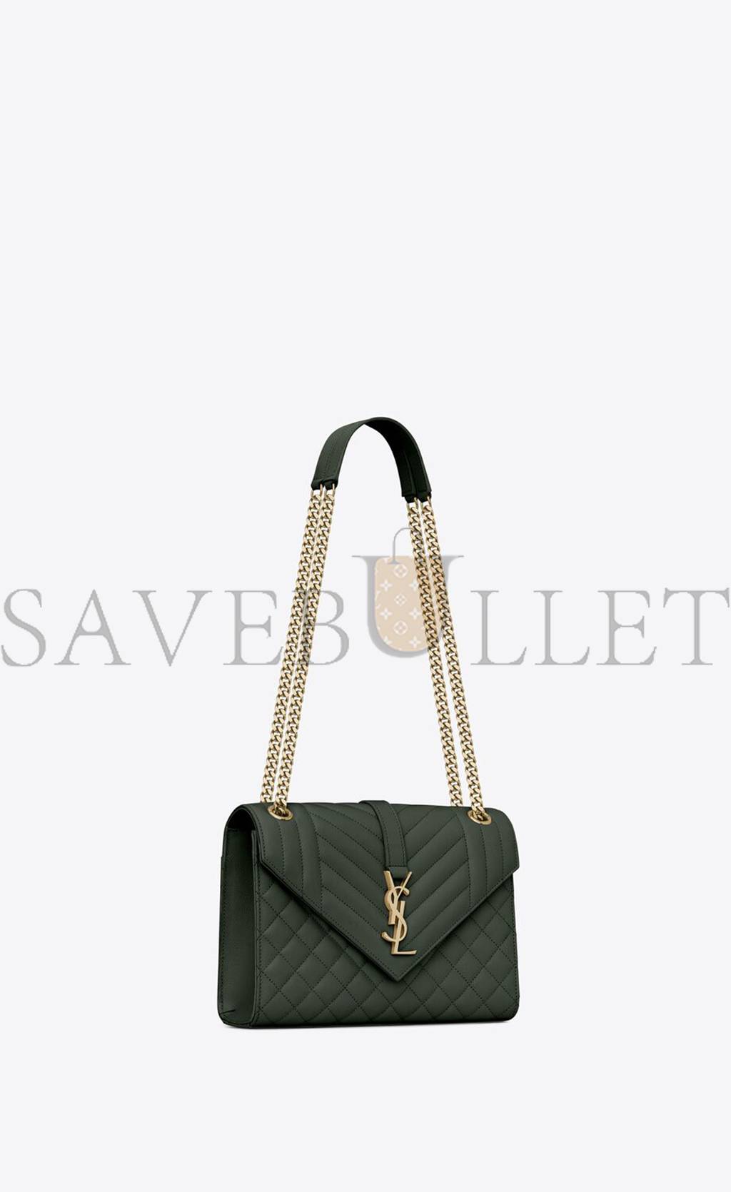 Y*L envelope medium chain bag in mix matelass&eacute; grain de poudre embossed leather 600185bow913045 (24*17.5*6cm)