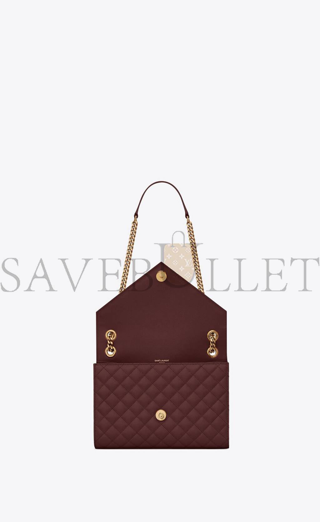 Y*L envelope medium chain bag in mix matelass&eacute; grain de poudre embossed leather 600185bow916475 (24*17.5*6cm)