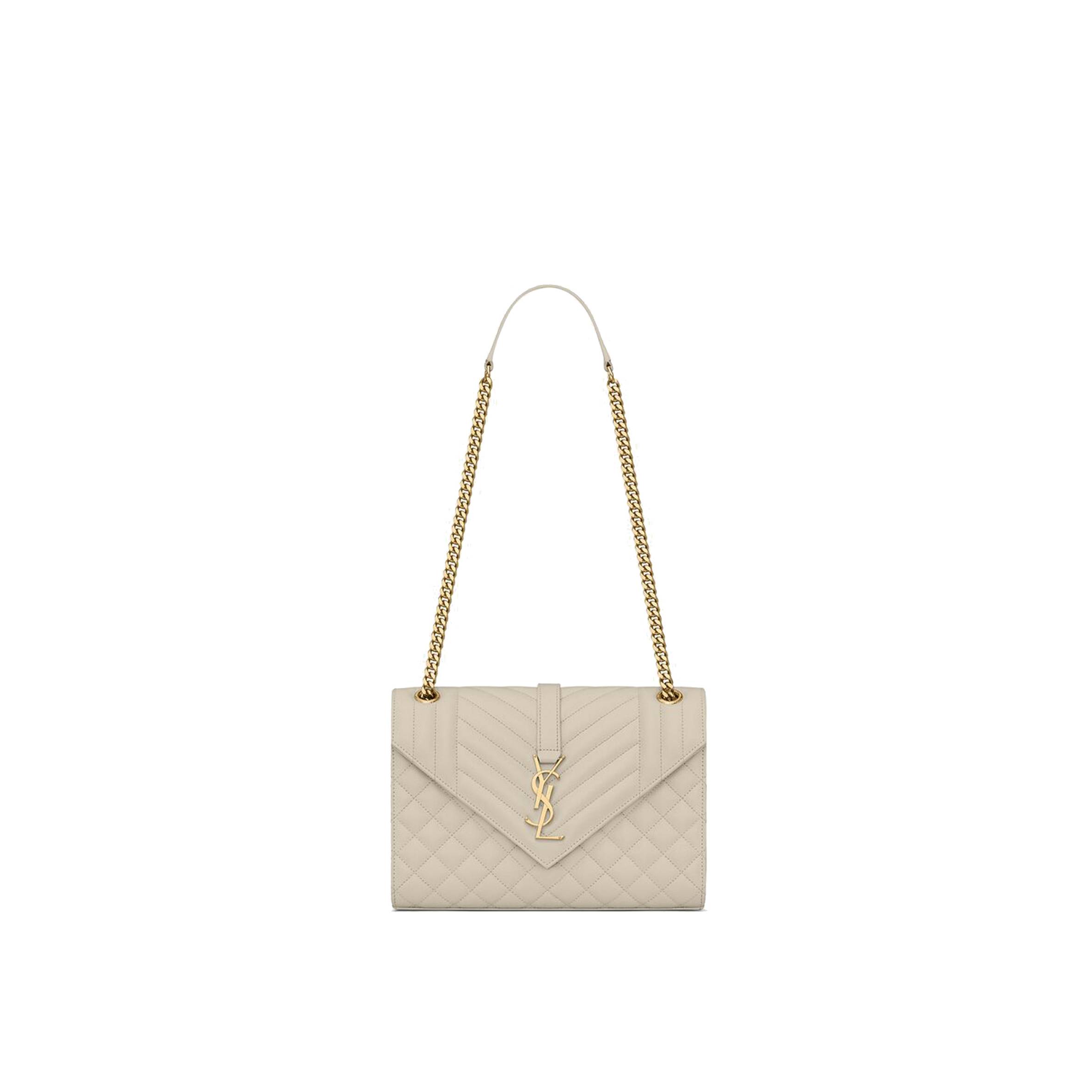 Y*L envelope medium chain bag in mix matelass&eacute; grain de poudre embossed leather 600185bow919207 (24*17.5*6cm)