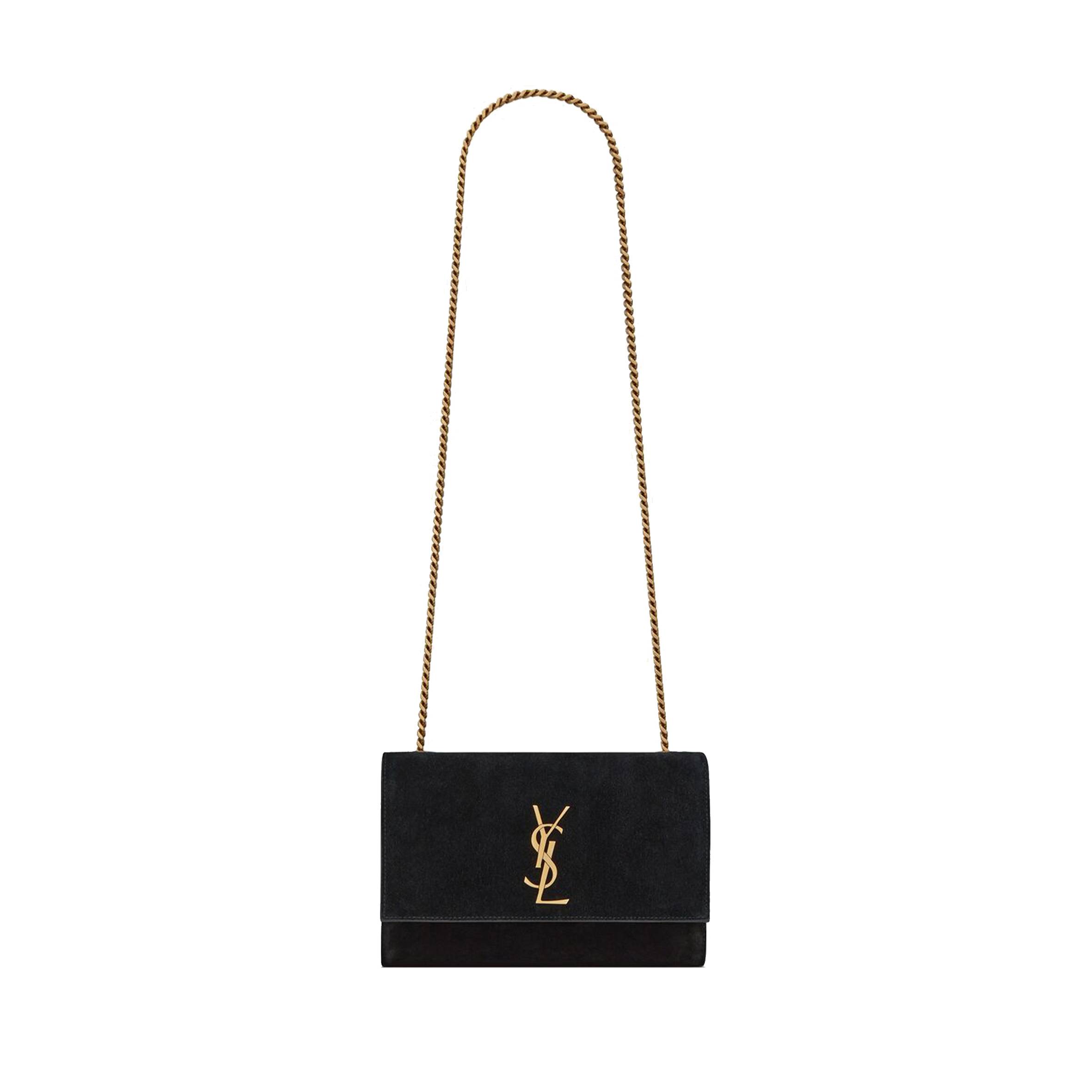y*l kate small S*pplereversible chain bag in suede and leather 7212500ud7w1000 (22*14.5*6cm)