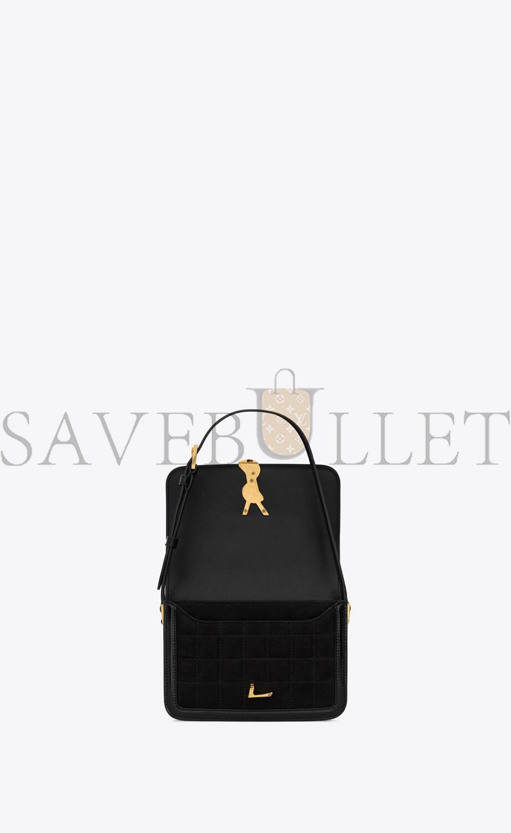 Y*L solferino small satchel in quilted nubuck suede 739139aabr91000 (18.5*14*6cm)