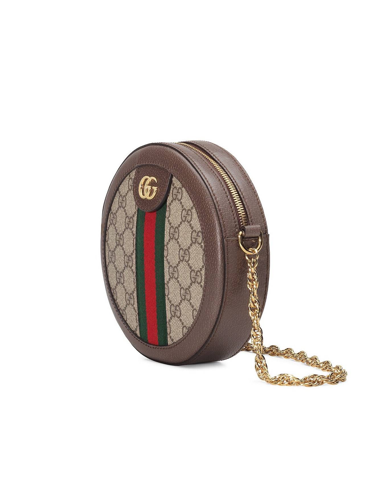 G*u*i ophidia mini gg round shoulder bag 550618 (18*18*4.5cm)