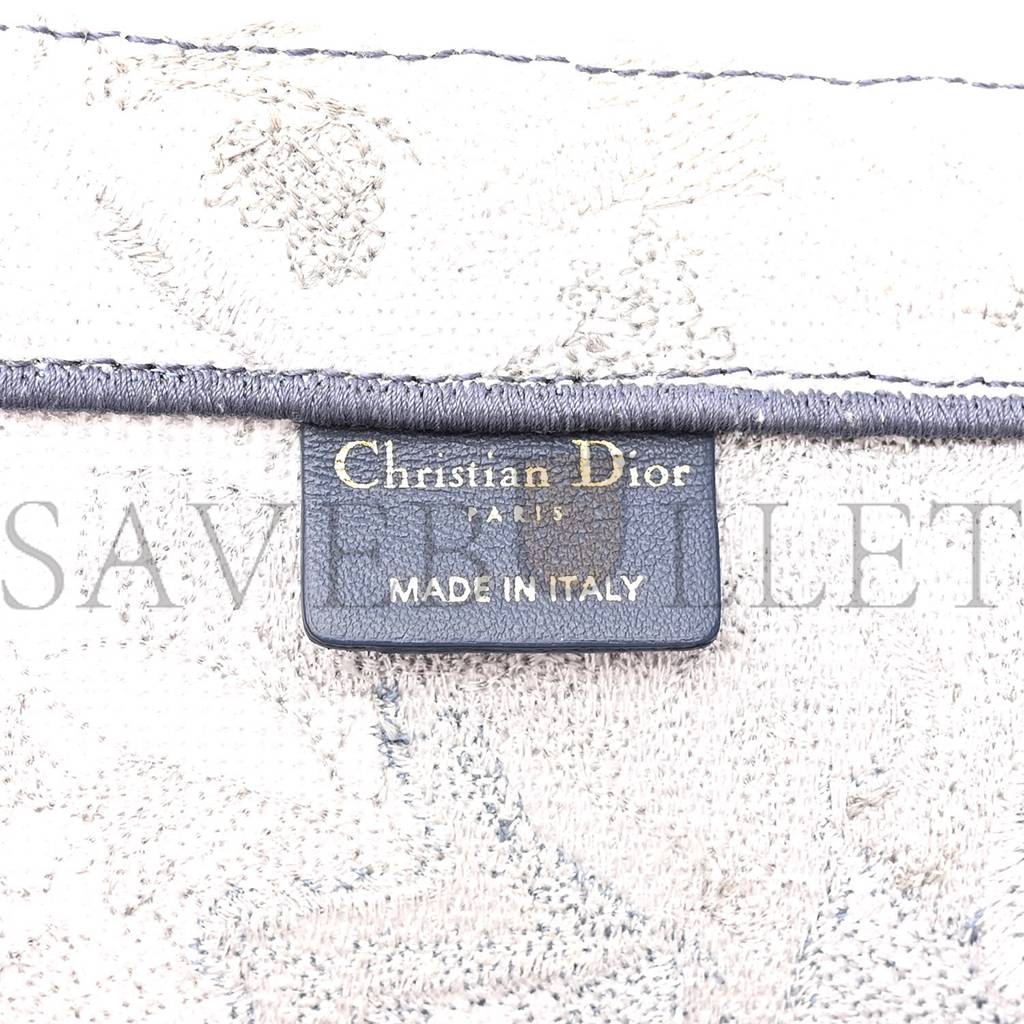 D*or gradient canvas embroidered large D*oriviera toile de jouy book tote blue (41*34*17.1cm)