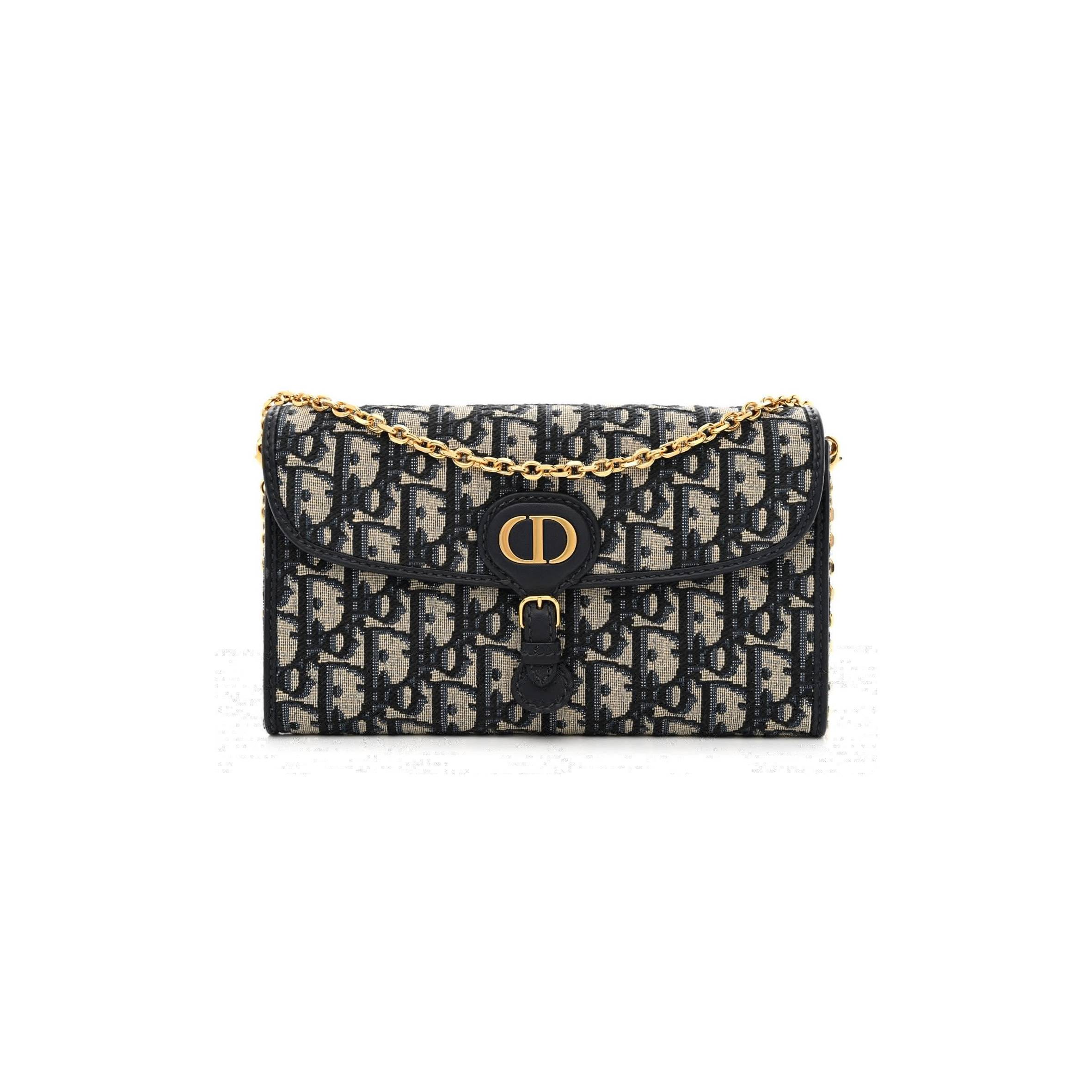 D*or oblique bobby east west pouch blue (22*12*3.2cm)